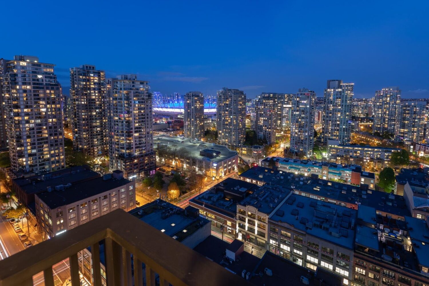 Yaletown condo buildings skyline